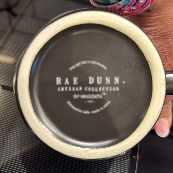 Rae Dunn Black Coffee Mug with Wooden Lid - Picture 3 of 3